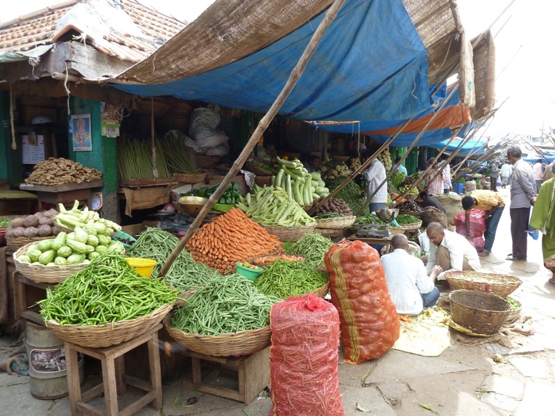 Gemuese am Devaraja Market, Mysore