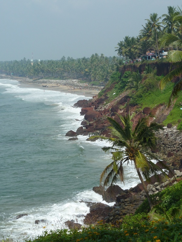 Klippen von Varkala (Aussicht von unserem Resort)