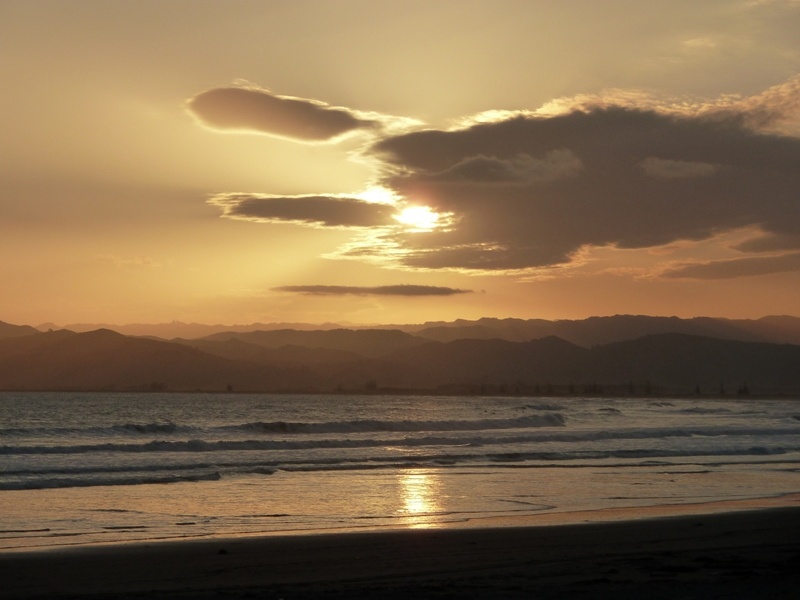 Sonnenuntergang, Gisborne